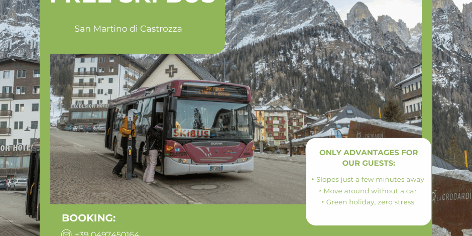 Free Ski Bus for Hotel Colfosco Guests